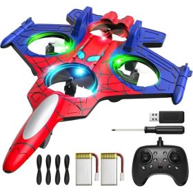 Spider Foam Remote Control Airplane, Mini RC Flying Drone Toy For Kids (Option: Red)
