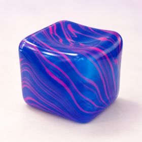 Marble Swirl Squish Fidget Cube, Soft Press Stress Relief Sensory Toy (Option: Blue)