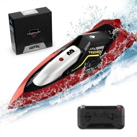 4DRC S5 Fast RC Boat For Pools And Lakes, 2.4 GHz 20 MPH Racing Boats For Kids (Option: W13115992)
