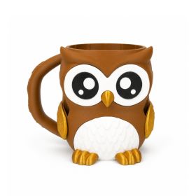 3D Printed Animal Ice Cream Cup Holder, Cute Insulated-Style Pint Container Holder With Handle, Animal Desk & Dessert Accessory (Option: Animal Ice Cream Cup Holder-PLA-Owl)