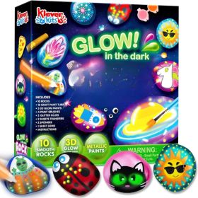 Rock Painting Kit- Glow In The Dark Rock Kit, Arts And Crafts For Kids Ages 6-12, Art Supplies Toy, Kids Craft Paint Kits, Arts & Crafts For Boys (Option: Multi)