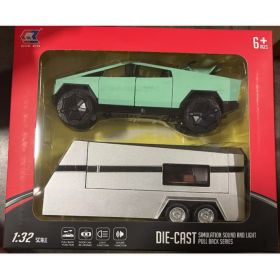 Toy Trucks For 3 4 5 6 7 Year Old Boys 1:32 Diecast Metal Pickup Truck Toys For Boys Age 3-8 With Pull Back Toy Cars Gift For Kids (Green) (Option: Default)