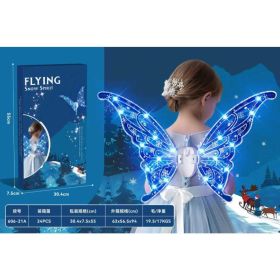 Children's Light-Up Butterfly Wings Light-Up Fairy Wing Toy  Party & Cosplay Costume (Option: Blue)