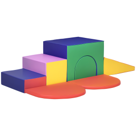 7-Piece Rearrangeable Toddler Climber for Creativity and Shape Discovery, Multicolored (Option: Multi Color-850x460x600 mm)