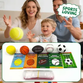Sports Valentines Cards Gifts For Kids School Classroom - 24 Pack, Mini Foam Ball Toys With Exchange Cards For Toddler Boys Girls, Valentines Par (Option: 24PCS)