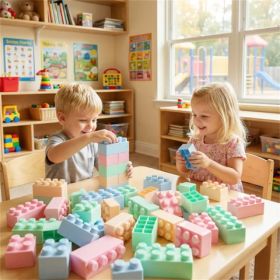 64 PCS Building Blocks Set For Toddlers 18+ Months, BPA-Free PP Educational Construction Toys (Option: defaulttitle)
