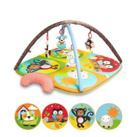 Keeygo Baby Play Mat Zoo Theme Sensory Infant Toys Keep Baby Occupied Toddler Activity Gym Develop Neck Strength Play Gym For Babies 0-6 Months W (Option: Colorful)