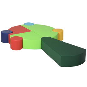 10-Piece Soft Play Set for Creativity, Climb and Crawl Foam Playset with Easy-to-Clean Surface, Activity Play Structures for 18 Months Old (Option: Multi-colored-620x540x580 mm)