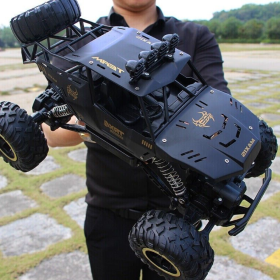2025 NEW 4DRC Rc Car  Rock Crawler Rechargeable Off Road Truck 4WD , Metal Shell LED Headlights RC Remote Control Off Road Car Truck,Logistics Is (Option: 4battery)