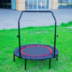 40 Inch Mini Exercise Trampoline For Adults Or Kids Indoor Fitness Rebounder Trampoline With Safety Pad Max. Load 300LBS (Option: Black)