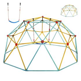 10 Foot Climbing Dome Children's Jungle Gym Suitable For Park Dome Mountaineers And Swing Playground Equipment, Blue (Option: Default)
