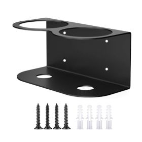 Sharplace Spray Bottle Holder Organizer, Heavy Duty Wall Mounted Storage Rack For Bathroom Workspace, Black, Double Holes (Option: Default)