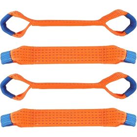 4 Universal Vehicle Transport Straps, 50mm Wide, Wear-resistant, Anti Slip, Reusable Linen Tension Straps, Equipped With Safety Hooks, (Option: Default)