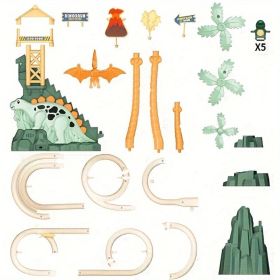 Explore The Dinosaur Winding Mountain Railcar Train (Option: Multicolor)