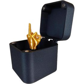 Middle Finger Up Surprise Gift Box, Funny Prank Ring Box, Novelty Gift For Party, Desk & Home Decor (Option: 1PCS)