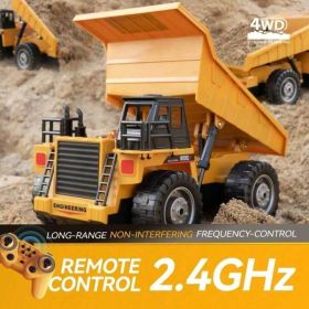 1 20 RC Alloy Dump Truck Toy, 13 Channel 2.4GHz Remote Control Construction Vehicle With Lights, Sounds, And Rechargeable Battery, Cyber Truck, T (Option: 689 806A)