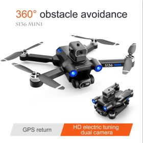 S136 Foldable Drone, Optical Flow Positioning And Intelligent Obstacle Avoidance, Smart Follow Mode And 90° Adjustable Camera, One-Key Return Fun (Option: foldable)