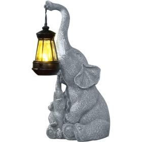 Elephant Solar Light, Solar Elephant Figurine, Garden Elephant Light, Front Porch Decor, Solar Elephant Statue, Indoor Outdoor Solar Light, (Option: Default)