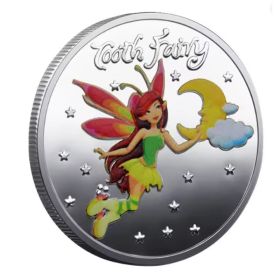 Dental Care Silver Coins - Goddess Of Tooth Loss - Tooth Fairy Magic Coins (4PCS) (Option: Default)