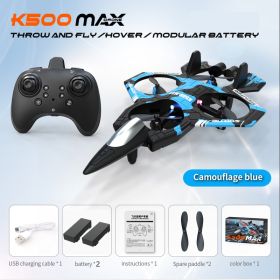 A Set Of Four-rotor Drone Fighter Jets, Equipped With A Remote Control, Featuring One-key Takeoff/landing, 360° Flipping And Hovering, And Speed (Option: Blue)