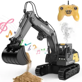 1: 20 12-way Alloy Excavator Remote Control Vehicle (black) (Option: Black)