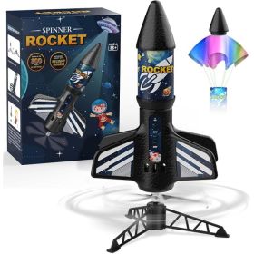 Motorized Rocket Launcher Toy For Kids, Self-Launching Air Rocket Set (Option: Blue)