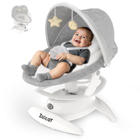 Baby Swing For Infants With Motion Detection, Electric Baby Swing With 3 Swing Modes, 12 Lullabies  5-Speeds (Option: White)