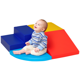Foam Play Set for Toddlers and Children Crawling or Sliding, Multicolor (Option: Multi Color-720x470x480 mm)