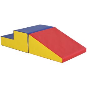 2-Piece Climb & Crawl Activity Play Foam Building Blocks for Toddlers with a Soft High-Density Foam Material (Option: Multi Color-520x390x520 mm)