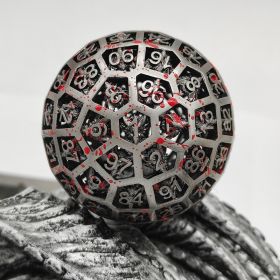 Metal Hollow DND D100 Sided Dice D&D Dungeons (Black Nickel Blood Stains) (Option: Default)