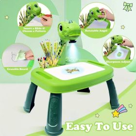 Refresh Your Space With Smart Projection Painting Machine And Dinosaur Elements (Color: Green)