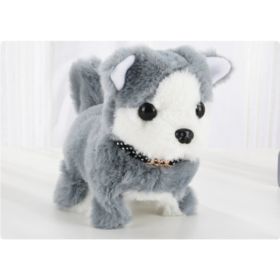 Stuffed Electric Toy Walking Simulation (Option: Collar Husky-GREY)