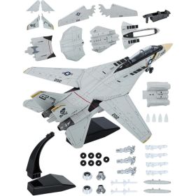 F-14 Tomcat Fighter Jet Model Building Kit, Fit Assembly With Movable Wings And Display Stand (Option: White)