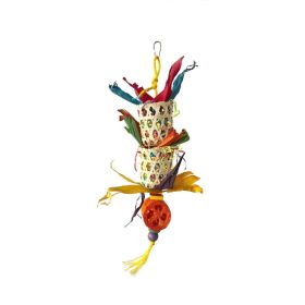 Adventure Series - Double Bamboo Basket Foraging Basket Bird Toy Handmade Parrot Toy Set (Option: Default)