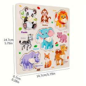 Wooden 3D Puzzle DIY Assembly Improves Hands-on Ability, Good Parent-child Interaction, A Great Sense Of Accomplishment After Completion, Improve (Option: Animal)