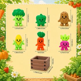 6PCS 3D Printed Mini Vegetable Figurines, Cute Veggie Character Set, Colorful Desk Decor And Mini Garden Ornaments (Option: 6PCS-Vegetable Set-PLA)