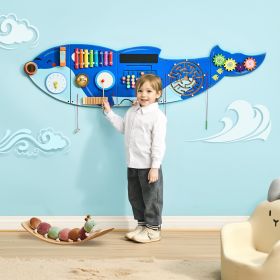 Orca Activity Wall Busy Board Panels 12 Activities Sensory Wall Panel (Option: Blue)