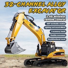 Huina 1580 1-14 All Metal Remote Control Excavator V5 (Option: 1580)