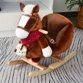 Baby Rocking Hors-Brown (Option: As picture)