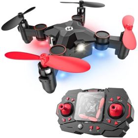 Foldable Mini Nano RC Drone With Altitude Hold, 3D Flips And Headless Mode For Beginners (Option: Red)