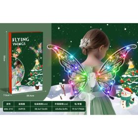 Children's Light-Up Butterfly Wings Light-Up Fairy Wing Toy  Party & Cosplay Costume (Option: Green)