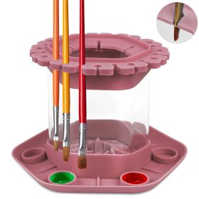 Paintbrush Cleaning Tool, Painting Brush Scrubber Board Cleaner Detachable (Option: Pink)