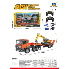 Huina 1319 1-24 RC Flatbed And Excavator (Option: 1319)