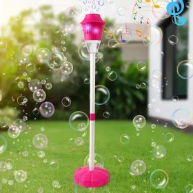 Automatic Street Light Shaped Bubble Machine, Suitable For Children And Families, Bringing Summer Fun And Outdoor Activity Experience (Color: Red)