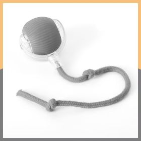 (Grey) Electric Dog Ball Toy - Indoor Large And Small Cat Dog Interactive Intelligent Rolling Pet Ball (Option: Default)