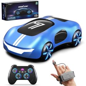 Gesture Control RC Stunt Car For Kids Ages  Remote Control Toy Vehicle (Option: Blue)