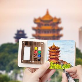 Watercolor Travel Set New Paint Palette Travel Kit Mini Watercolor Paint Set Upgrade Travel Set Mini Portable Watercolor Travel Set 8 Grid (Option: Mult)