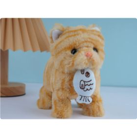Stuffed Electric Toy Walking Simulation (Option: Cats eat fish-PINK)
