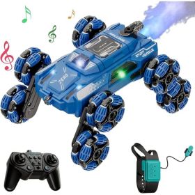 8-Wheel Gesture-Controlled RC Stunt Car, 2.4GHz All-Terrain Climbing Toy For Kids (Option: Blue)
