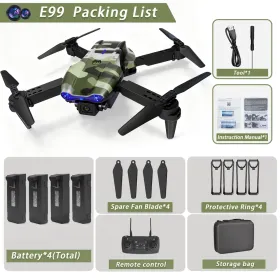 X9 Camouflage/ Dual-camera/ Triple-sensor/Children's Toy Remote-controlled Drone (Option: Fourbatteries)